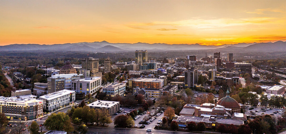Asheville skyline near Arden, North Carolina, served by JRS Investigations
