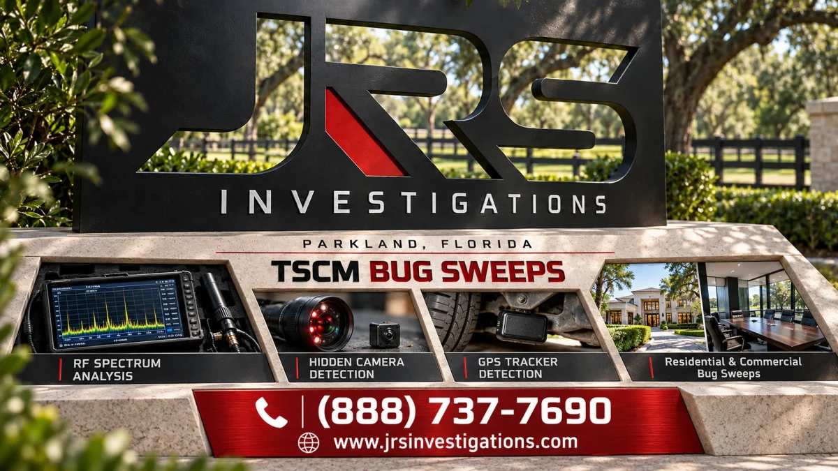 Parkland TSCM bug sweep services for homes, businesses, and vehicles by JRS Investigations