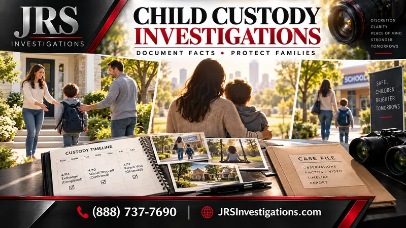Child custody investigation evidence guide with custody exchange, school routine and evidence timeline