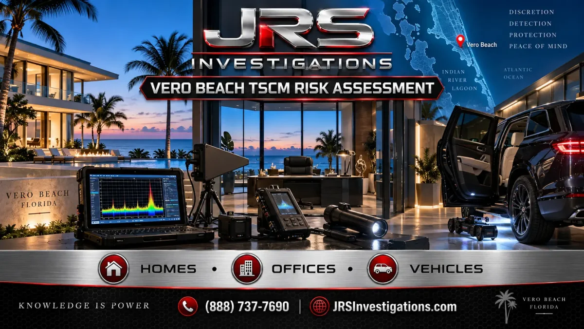 JRS Investigations Vero Beach TSCM risk assessment for homes, offices and vehicles