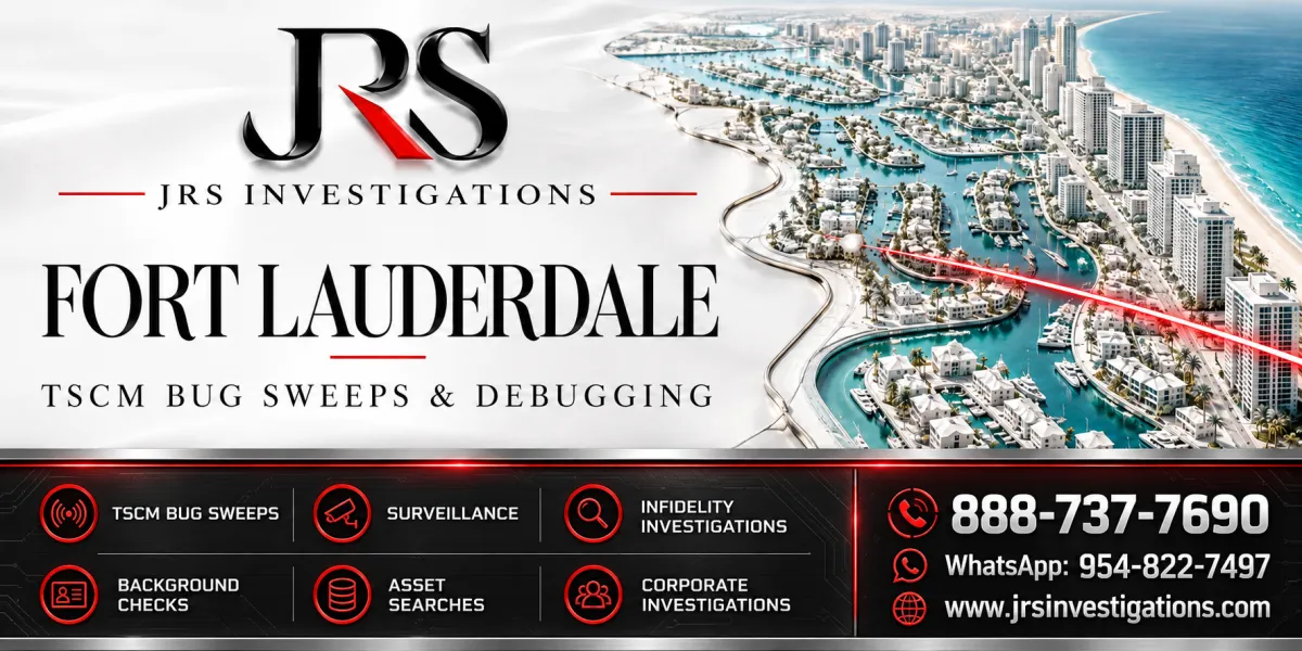 JRS Investigations Fort Lauderdale TSCM bug sweeps, surveillance, background checks and investigative services