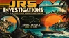 Retro 1970s JRS Investigations artwork for hiring a private investigator in Negril, Jamaica with cliffs, lighthouse, Seven Mile Beach, speedboat, camera lens and western Jamaica map pin
