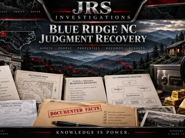 Blue Ridge NC Judgment Recovery: 7 Investigation Services