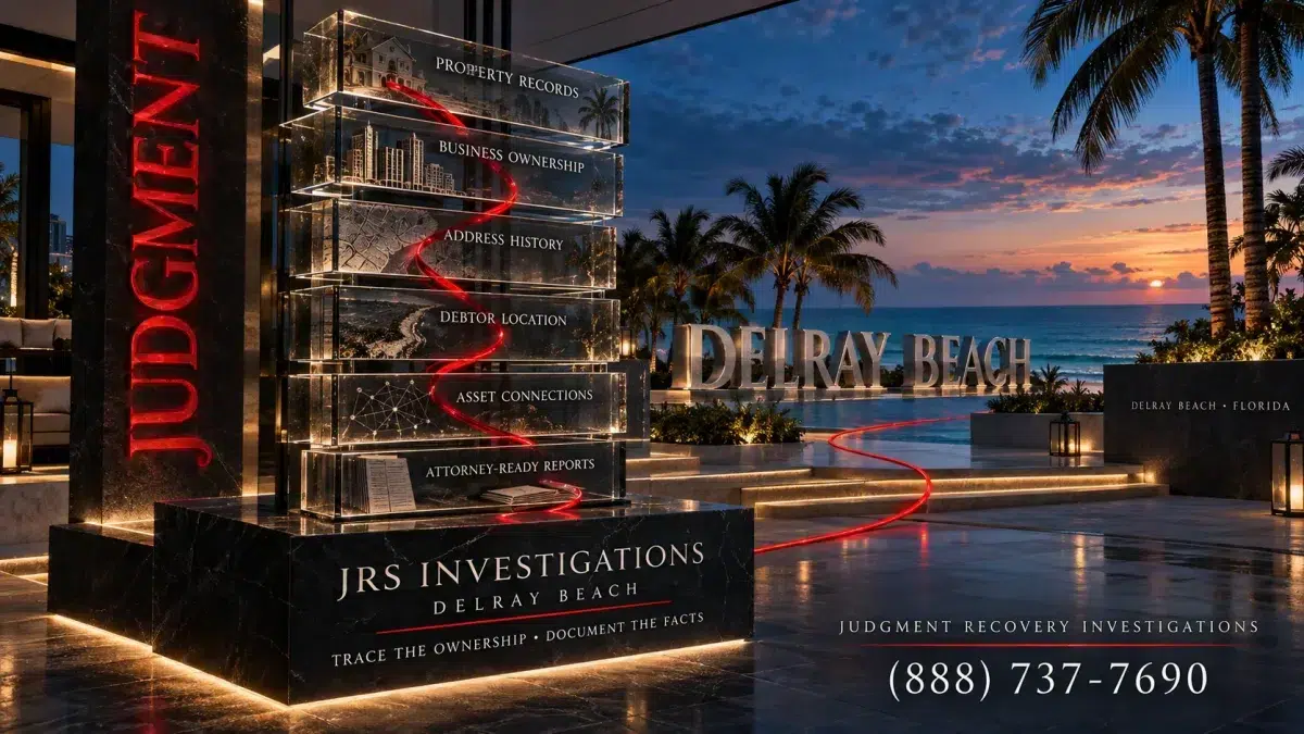 Delray Beach judgment recovery investigator evidence vault by JRS Investigations