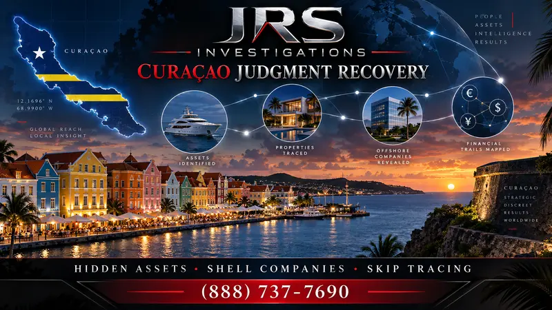 JRS Curaçao judgment recovery investigator tracing hidden assets, companies, property and debtor leads