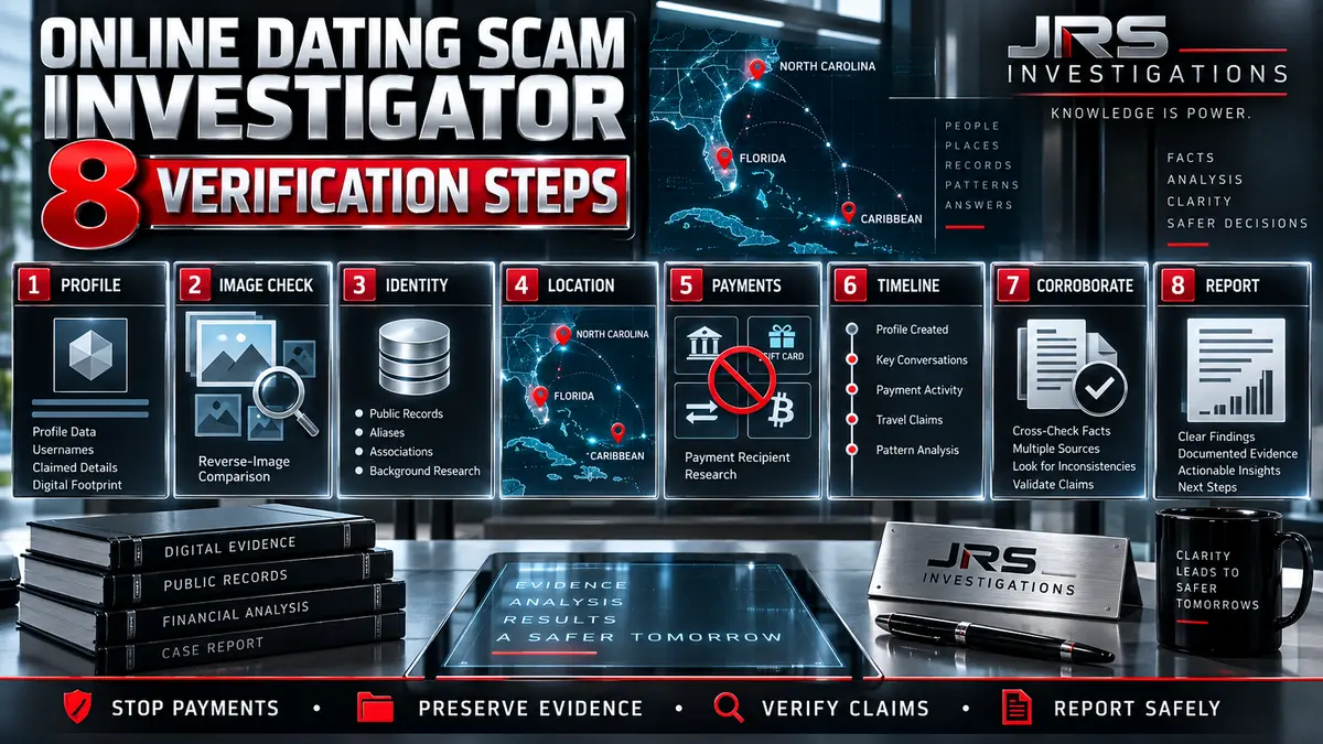 Online dating scam investigator from JRS Investigations