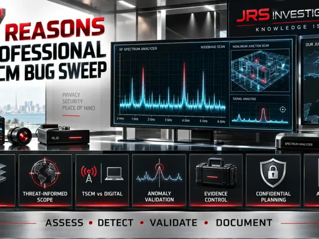 Professional TSCM Bug Sweep: 7 Reasons to Hire an Investigator