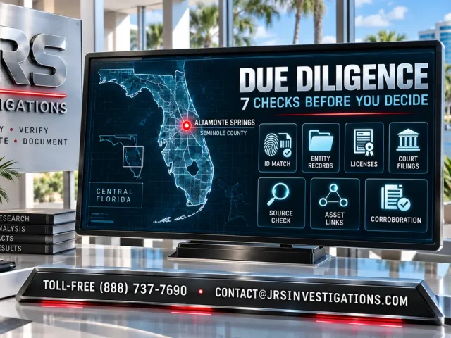 Altamonte Springs Due Diligence Investigator: 7 Checks