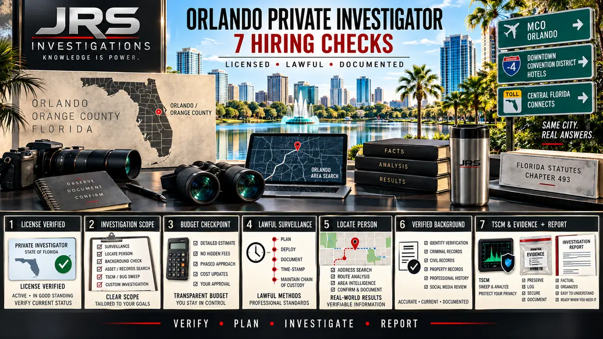 Orlando private investigator hiring guide from JRS Investigations