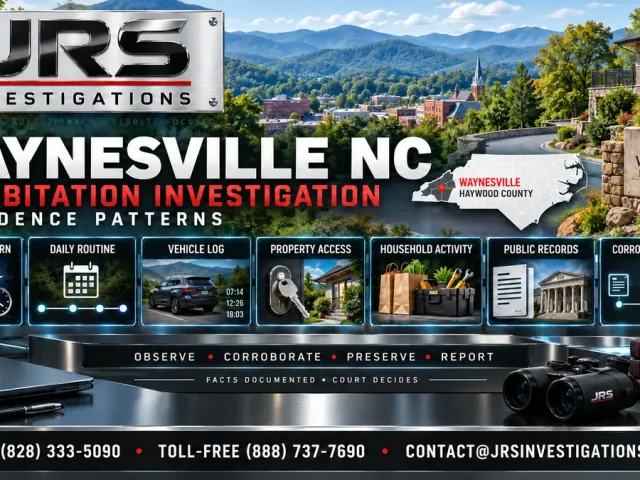 Waynesville NC Cohabitation Investigator: Evidence Guide
