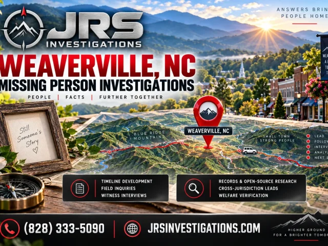 Weaverville NC Missing Person Investigator | JRS