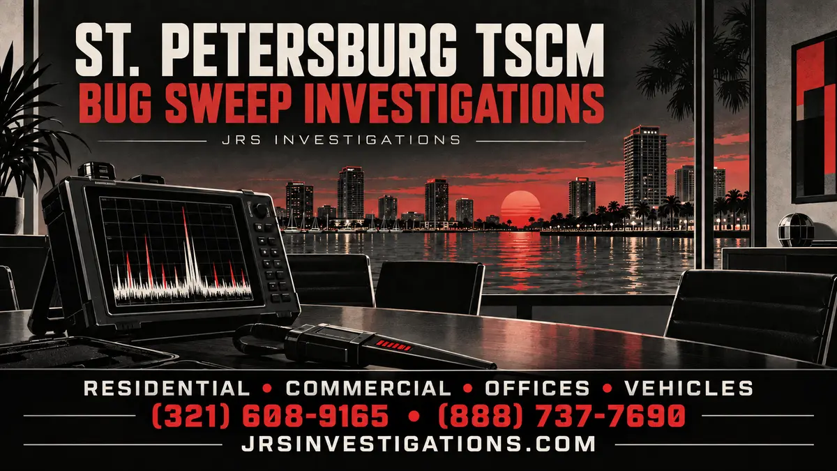 JRS Investigations TSCM bug sweep services in St. Petersburg, Florida