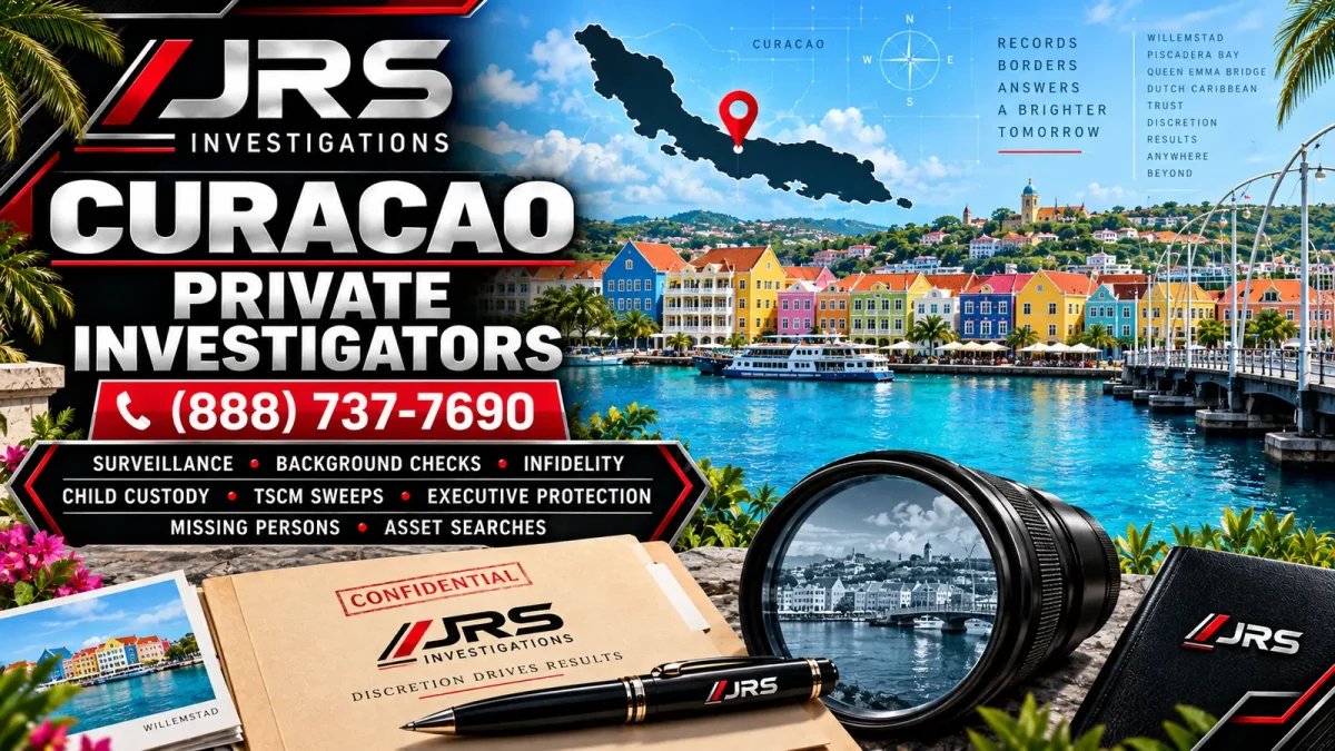 JRS Investigations Curaçao private investigators with surveillance, background checks, infidelity, child custody, TSCM sweeps, executive protection, missing persons and asset searches