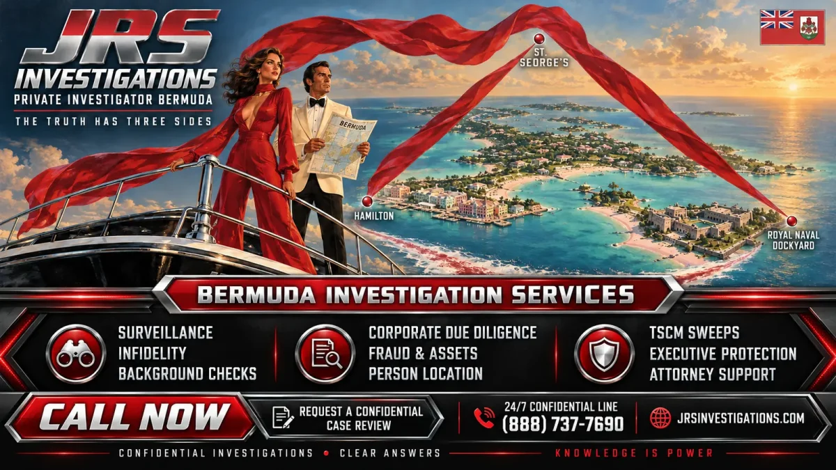 JRS Investigations private investigator in Bermuda offering surveillance, TSCM, executive protection, and investigative services