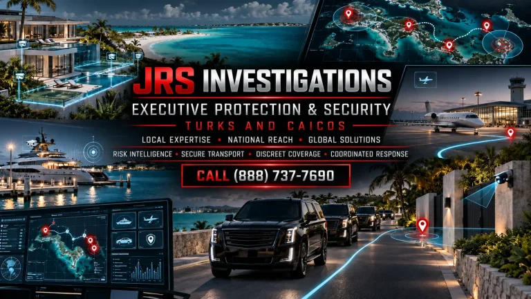 JRS Investigations Turks and Caicos executive protection and private security illustration