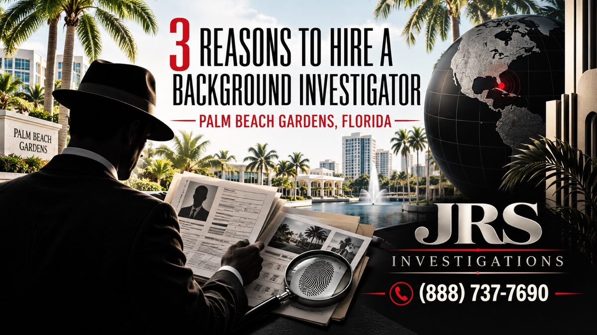 Palm Beach Gardens background investigator reviewing records for JRS Investigations