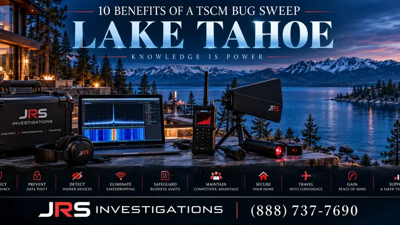 Lake Tahoe TSCM bug sweep equipment protecting homes, offices, meetings, and vehicles