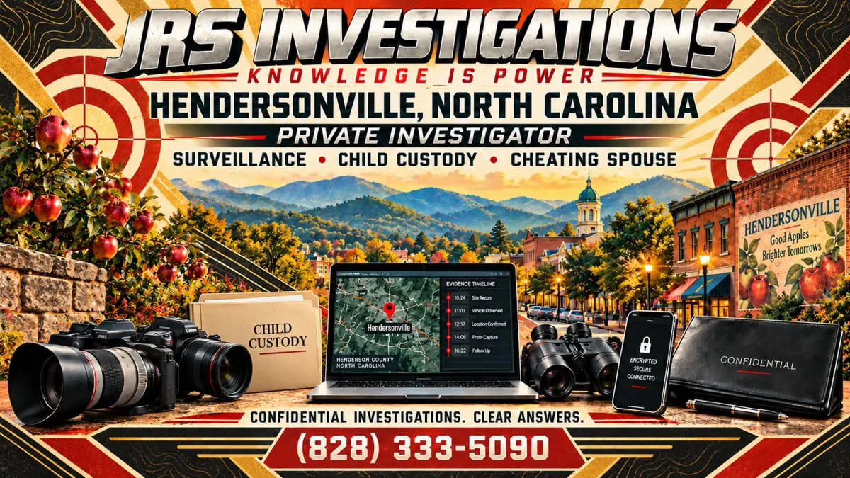 JRS Investigations Hendersonville private investigator services for surveillance, child custody, and cheating spouse cases