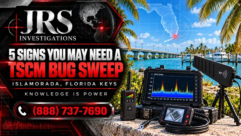JRS Investigations Islamorada TSCM bug sweep featured image