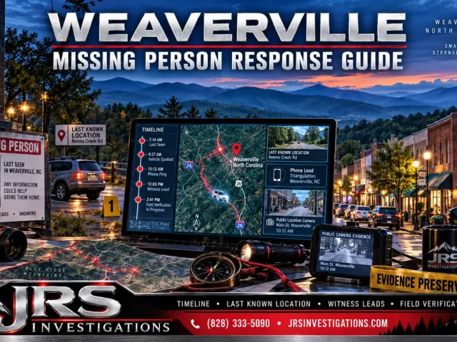 Weaverville Missing Person Response Guide | JRS