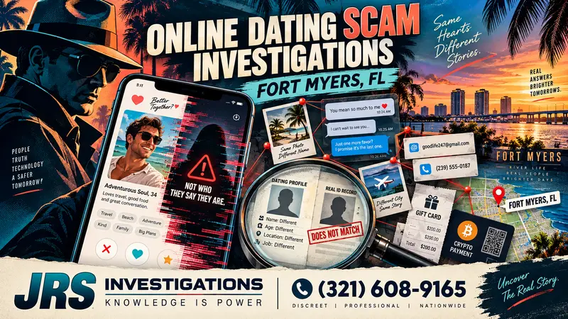 JRS Investigations online dating scam investigator in Fort Myers, Florida