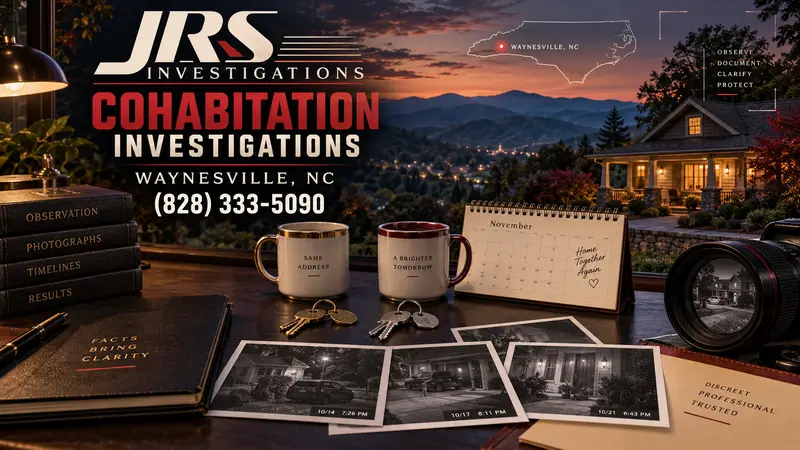 JRS Investigations cohabitation investigation services in Waynesville, North Carolina