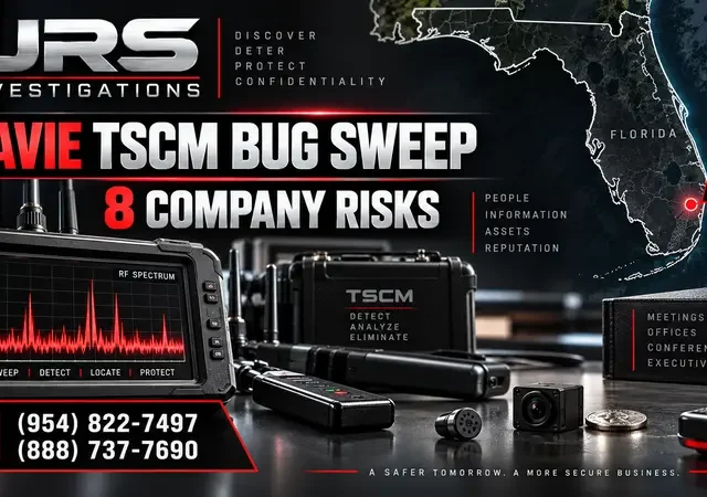 8 Company Risks a Davie TSCM Bug Sweep Can Address