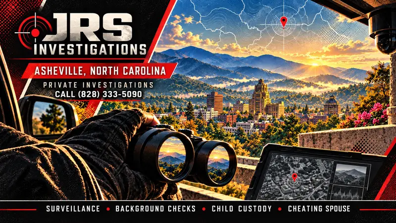 Asheville private investigator services for surveillance, background checks, child custody and cheating-spouse matters