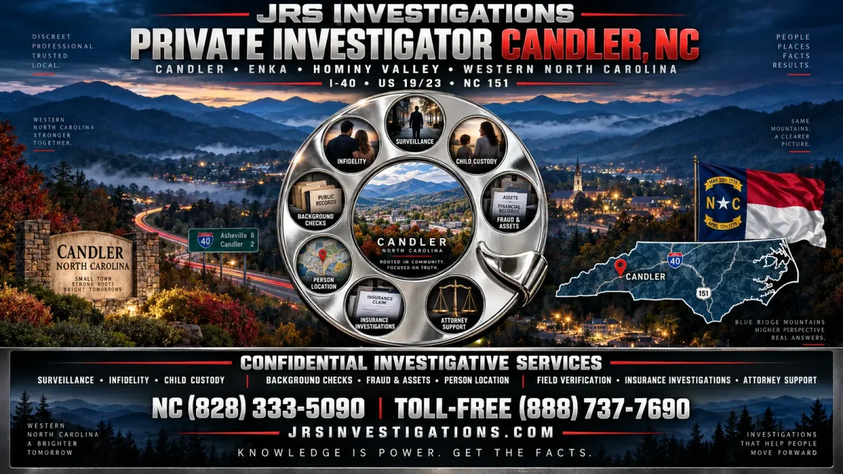 JRS Investigations private investigator services in Candler, Enka and Western North Carolina
