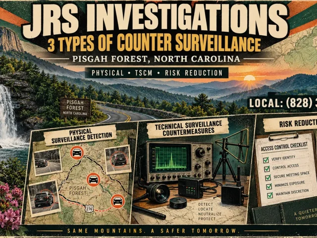 3 Types of Counter Surveillance in Pisgah Forest, NC