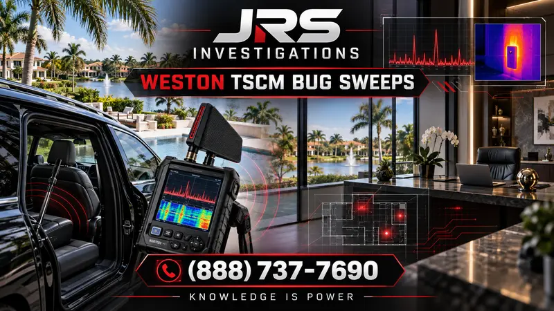 JRS Investigations Weston Florida TSCM bug sweeps with professional detection equipment