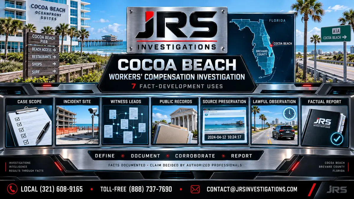 Cocoa Beach workers compensation investigator from JRS Investigations