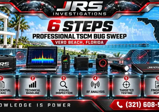 6 Steps in a Professional Vero Beach TSCM Bug Sweep