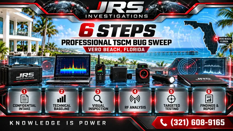 JRS Investigations Vero Beach TSCM bug sweep featured image