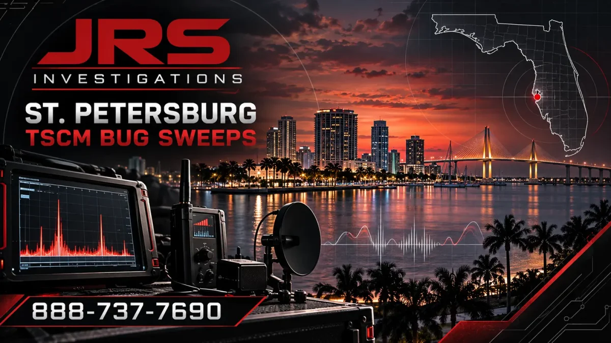 JRS Investigations St. Petersburg TSCM bug sweeps with professional detection equipment