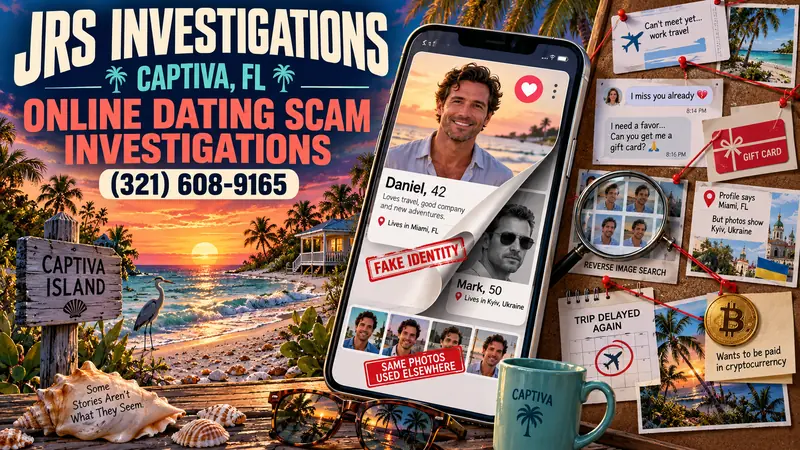 JRS Investigations online dating scam investigator in Captiva, Florida