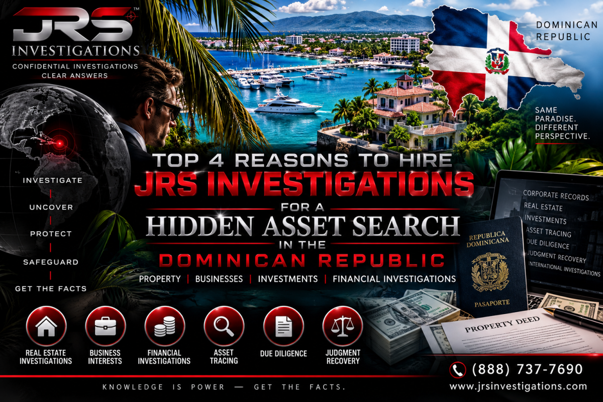 JRS Investigations hidden asset search Dominican Republic