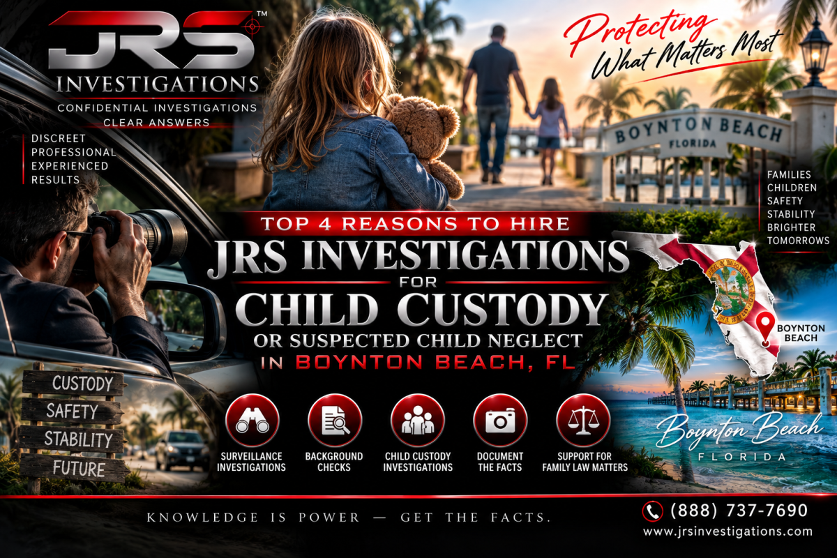 JRS Investigations child custody private investigator in Boynton Beach Florida providing surveillance and factual documentation