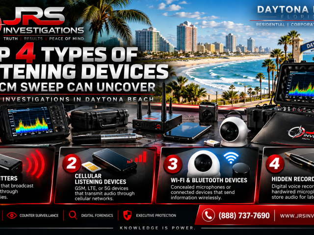 4 Listening Devices a TSCM Sweep Can Find in Daytona Beach FL