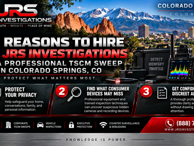 3 Reasons Hire a TSCM Bug Sweep in Colorado Springs CO | JRS Investigations
