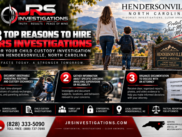 JRS Private investigator child custody Hendersonville NC