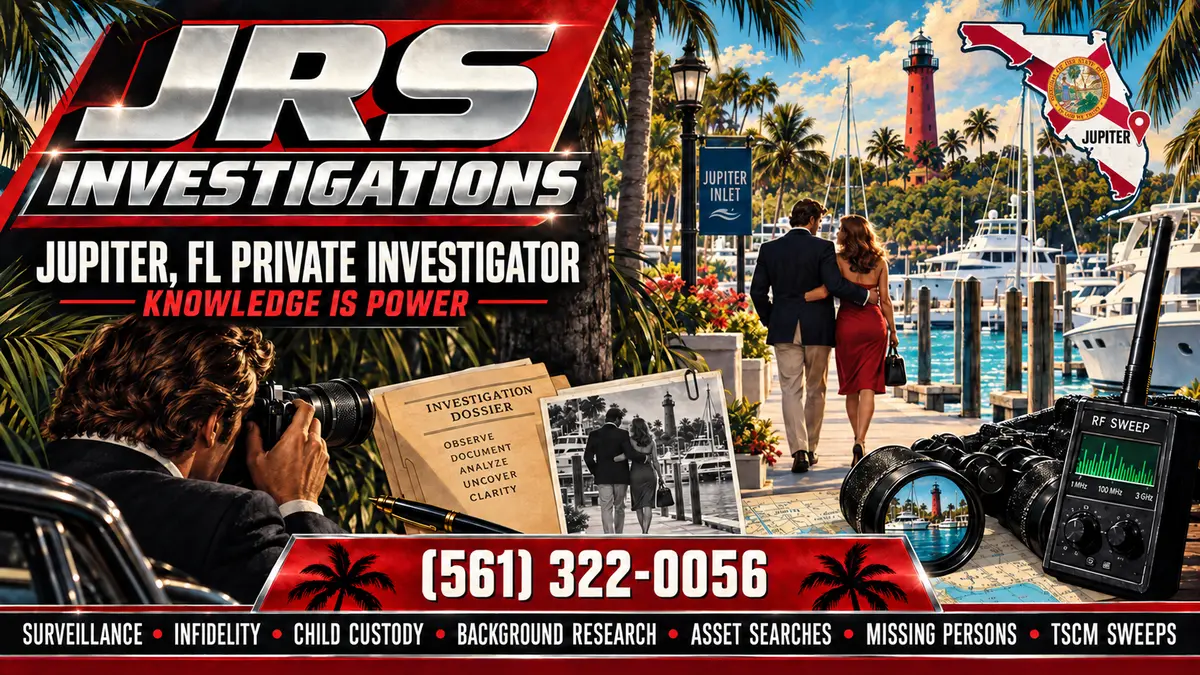 JRS Investigations private investigator surveillance in Jupiter, Florida