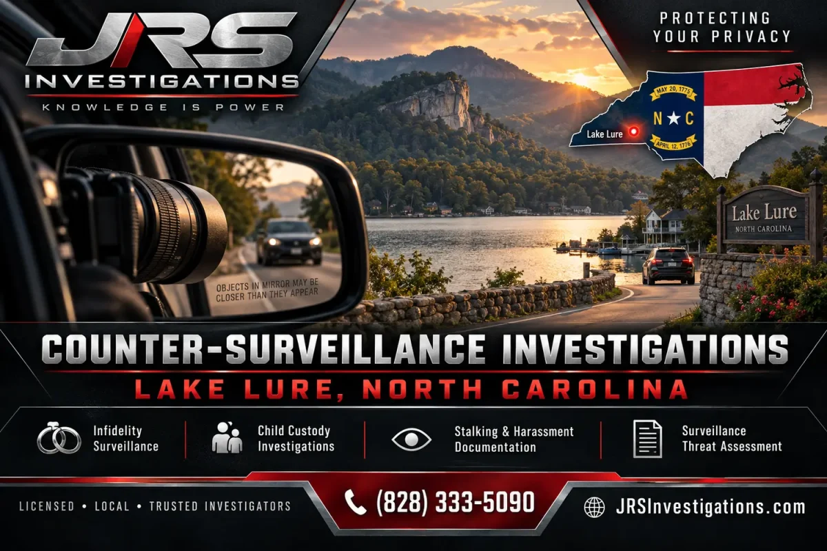 Lake Lure North Carolina counter-surveillance investigations by JRS Investigations