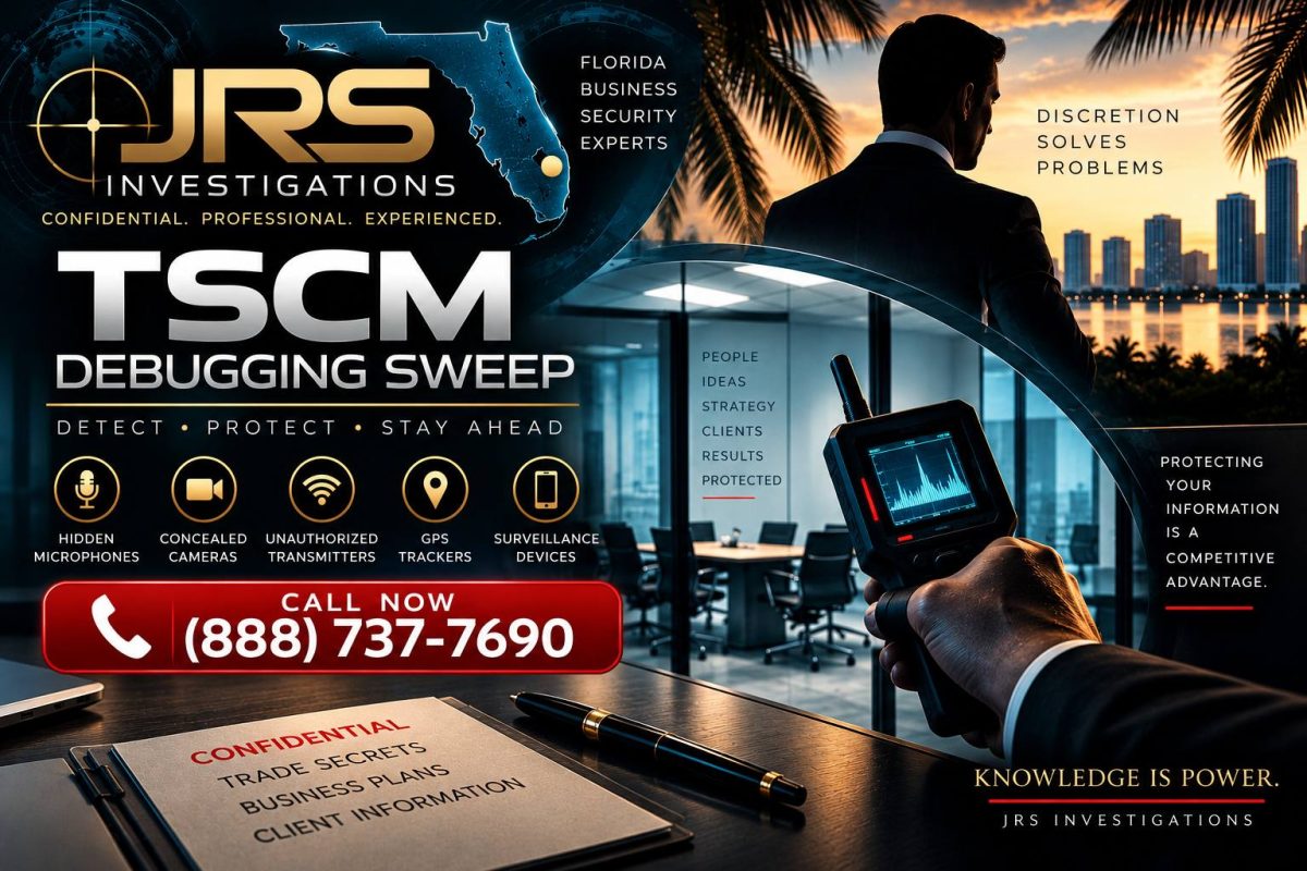 TSCM Bug Detection Sweeps Davie Florida
