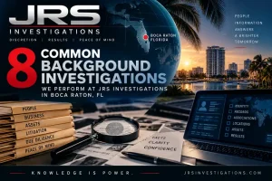 Eight common background investigations performed by JRS Investigations in Boca Raton, Florida