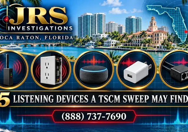 5 Listening Devices a Boca Raton TSCM Sweep May Find
