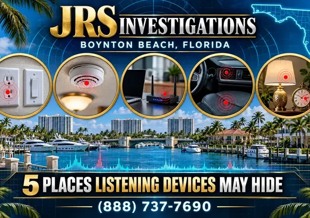 5 Places a Boynton Beach TSCM Sweep May Find Listening Devices
