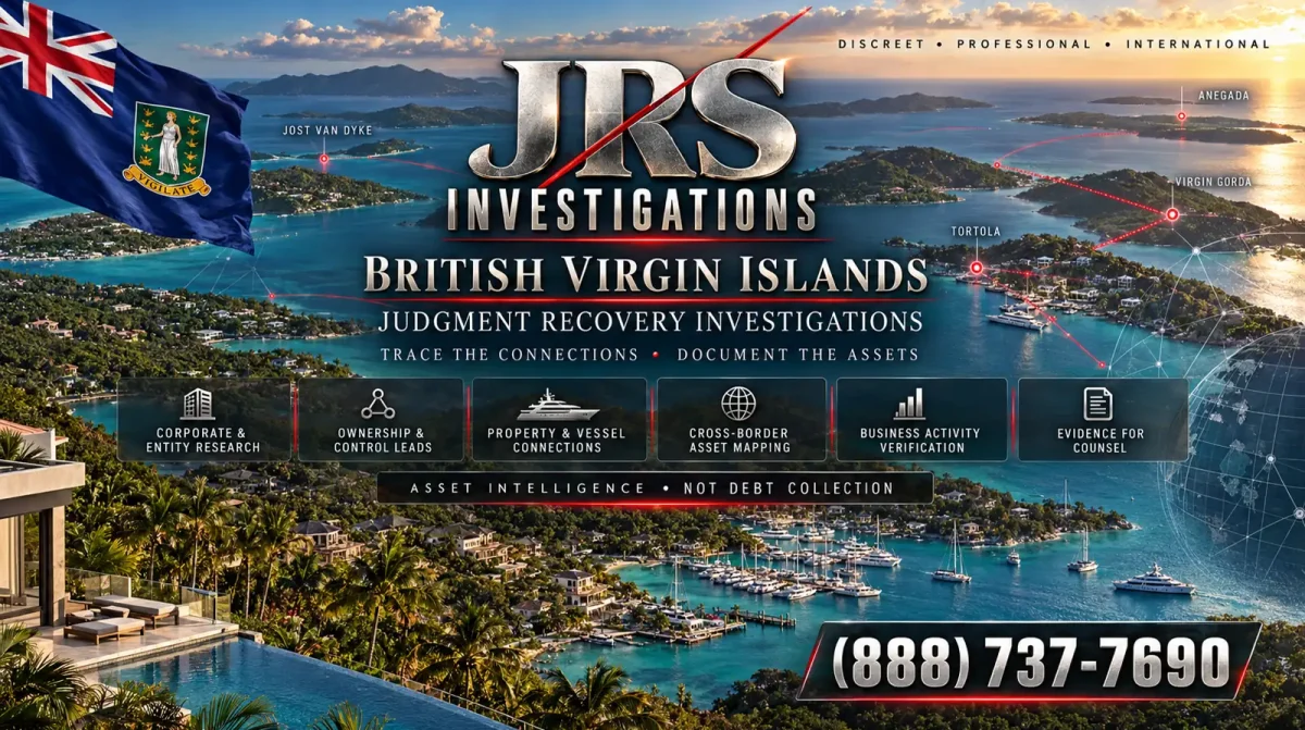 JRS Investigations British Virgin Islands judgment recovery and asset intelligence services