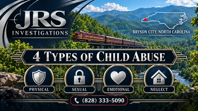 JRS Investigations guide to four types of child abuse in Bryson City North Carolina