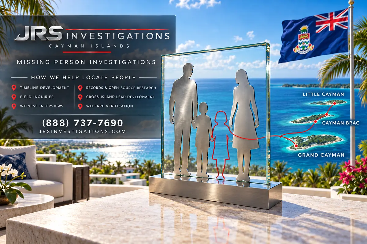 Cayman Islands missing person investigator services including timeline development, field inquiries and cross-island lead development